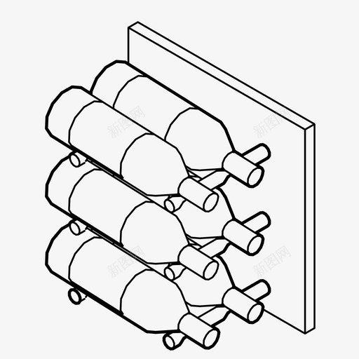 葡萄酒储藏瓶子陈列图标svg_新图网 https://ixintu.com 瓶子 葡萄酒储藏 陈列 餐厅家具