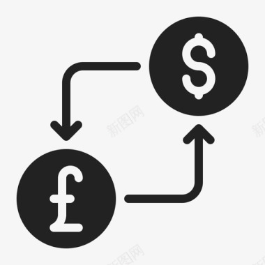货币兑换商业金融图标图标