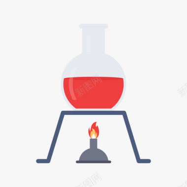 烧杯实验室科学扁平图标图标