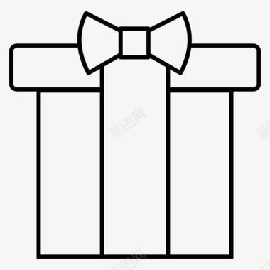 圣诞节礼物礼品盒图标图标