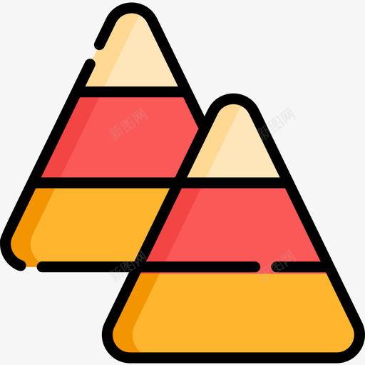 玉米糖糖果和糖果14线性颜色图标svg_新图网 https://ixintu.com 玉米糖 糖果和糖果14 线性颜色