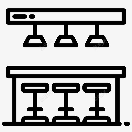 酒吧城市64直线图标svg_新图网 https://ixintu.com 城市 直线 酒吧