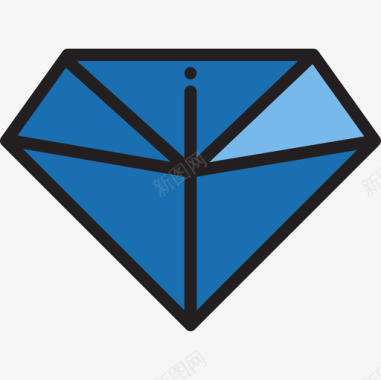 钻石创业新业务8线性颜色图标图标