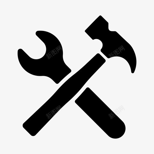 维修工具锤子手图标svg_新图网 https://ixintu.com 图标 工具 混合 维修 维修工 锤子