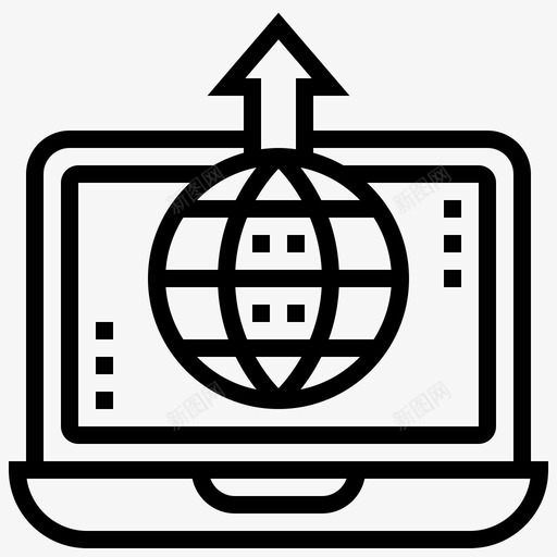 上传云数据图标svg_新图网 https://ixintu.com 上传 备份 存储 数据 网络技术 路线