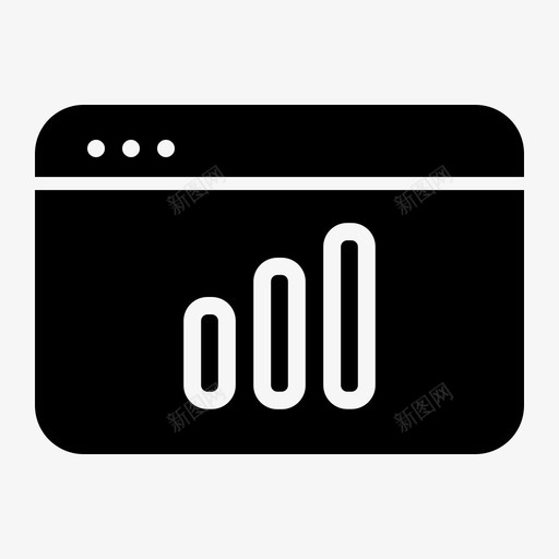 统计分析条形图图标svg_新图网 https://ixintu.com 优化 分析 固体 搜索引擎 条形图 统计 网页