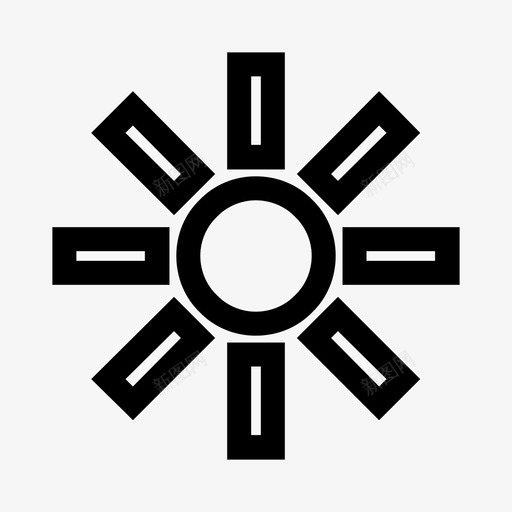 太阳白天光线图标svg_新图网 https://ixintu.com 光线 天气 太阳 白天