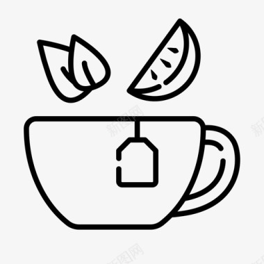 茶杯包柠檬图标图标