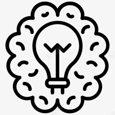 创新思维头脑创造性思维图标图标