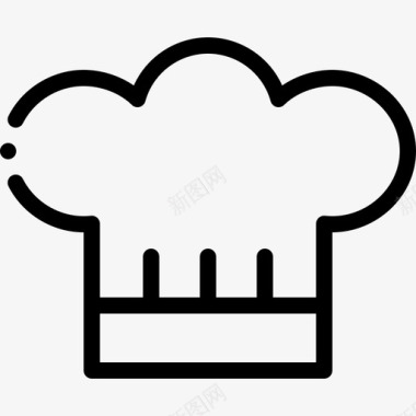厨师帽美食18直线型图标图标