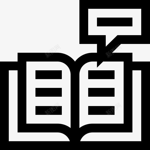 阅读书籍和阅读7线性图标svg_新图网 https://ixintu.com 书籍 线性 阅读