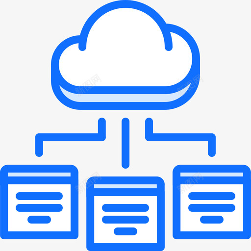 网站云技术34蓝色图标svg_新图网 https://ixintu.com 技术 网站 蓝色