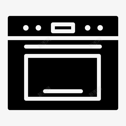 烤箱电器炊具图标svg_新图网 https://ixintu.com 厨房符号 炊具 烤箱 电器 电气