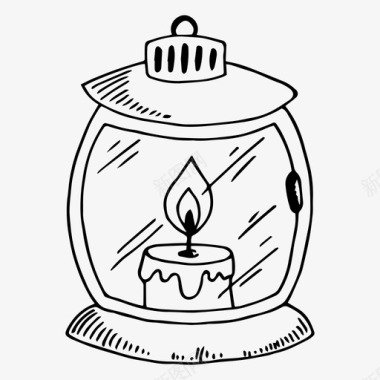 灯笼蜡烛圣诞节图标图标