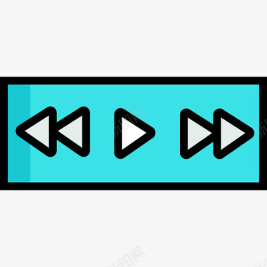 视频控制器音频和视频19线性颜色图标图标