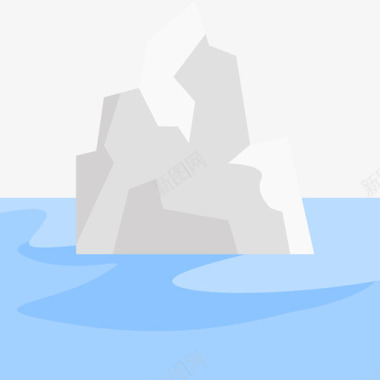 冰川景观37平坦图标图标