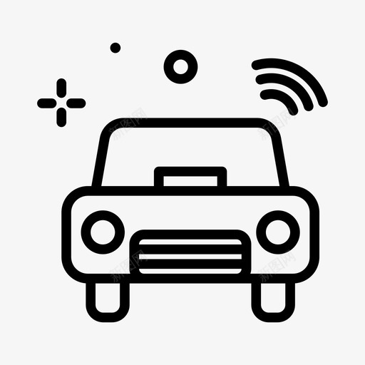 Uber出租车1直线型图标svg_新图网 https://ixintu.com 出租 出租车 线型 车直