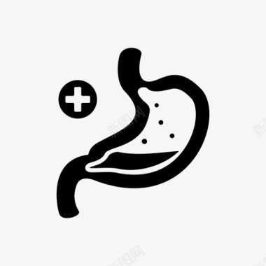 胃腹部肝脏图标图标