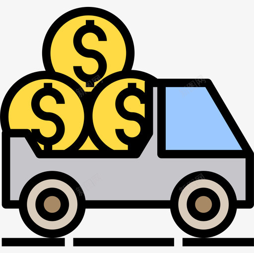 卡车钱86线颜色图标svg_新图网 https://ixintu.com 卡车 线颜色 钱86