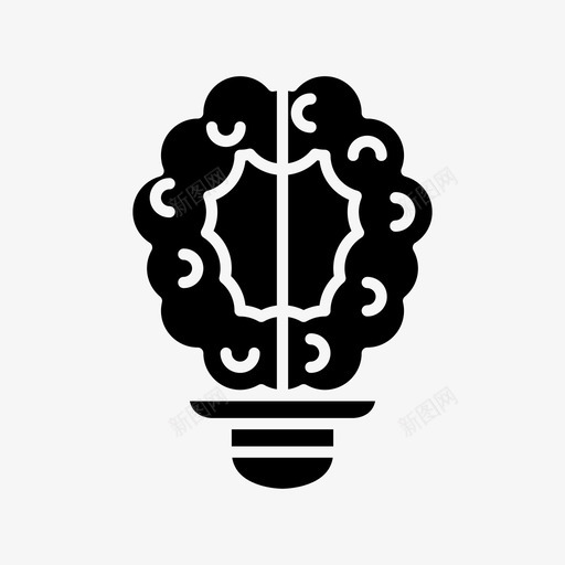 大脑创造力想法图标svg_新图网 https://ixintu.com 创造力 大脑 想法 科学符号