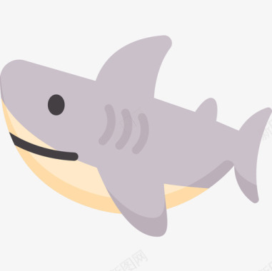 鲨鱼动物54扁平图标图标