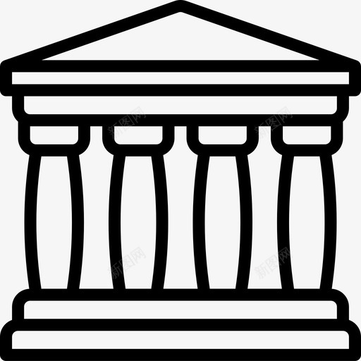 希腊神庙希腊神话19直系图标svg_新图网 https://ixintu.com 希腊 希腊神话 直系 神庙
