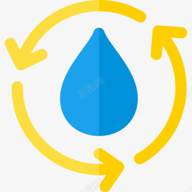水可持续能源31平坦图标图标