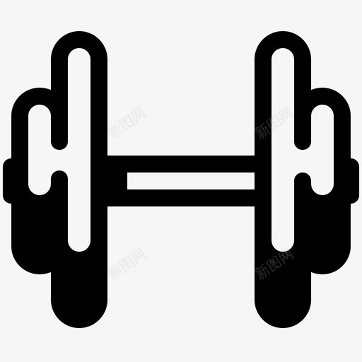 哑铃重量健美锻炼图标svg_新图网 https://ixintu.com 健美 健身 健身房 哑铃 运动 重量 锻炼