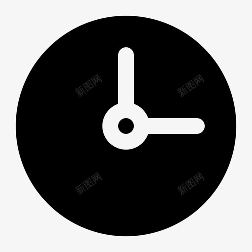 计时器时钟小时图标svg_新图网 https://ixintu.com 2字形 分钟 基本 小时 手表 时钟 计时器 部分