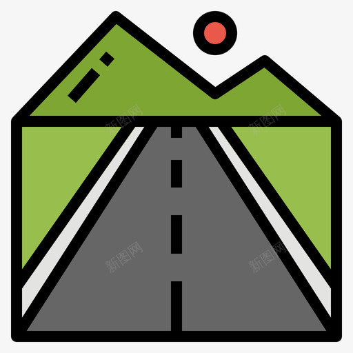 道路运行31线性颜色图标svg_新图网 https://ixintu.com 线性颜色 运行31 道路