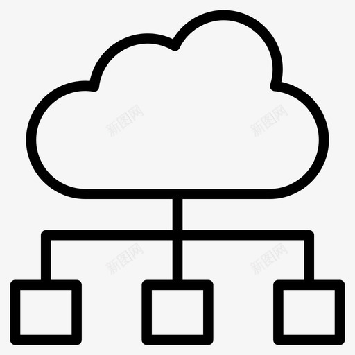 云计算网络连接网络图标svg_新图网 https://ixintu.com 云计算 图标 网络 网络营销 连接