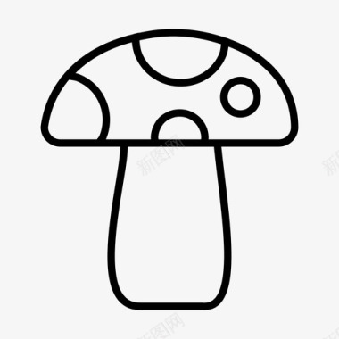 蘑菇食用菌真菌图标图标