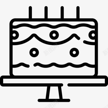 蛋糕派对庆祝12直系图标图标