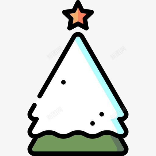 圣诞树冬季旅行18线形颜色图标svg_新图网 https://ixintu.com 冬季 圣诞树 旅行 线形 颜色