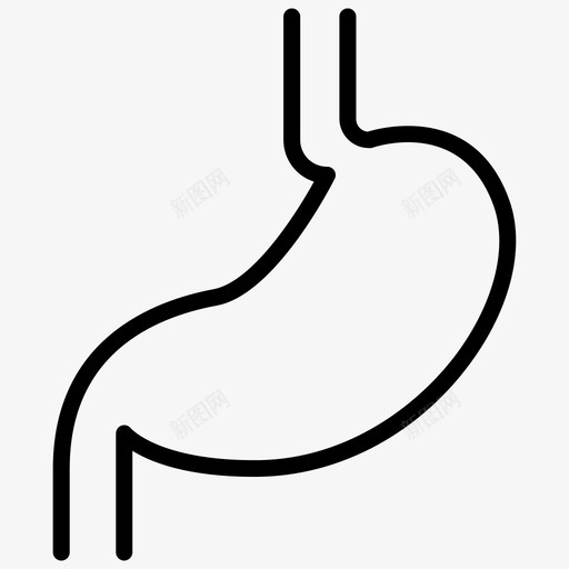 胃解剖学消化图标svg_新图网 https://ixintu.com 医学 器官 消化 胃酸 解剖学