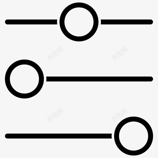 均衡器平衡图标svg_新图网 https://ixintu.com 均衡器 基本 平衡 用户界面 相等 符号 设计