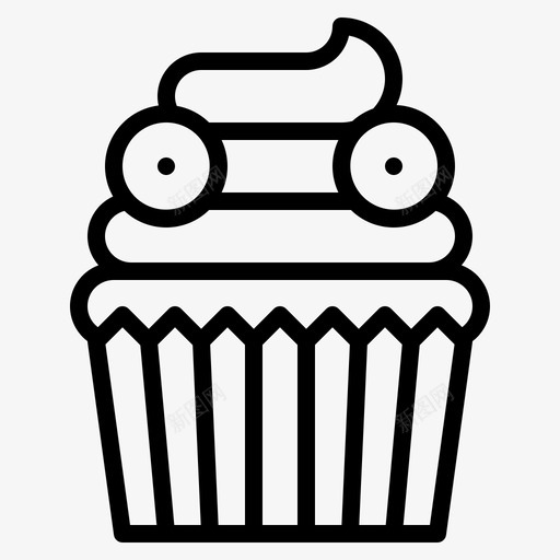 杯子蛋糕装饰甜点图标svg_新图网 https://ixintu.com 万圣节 孩子 杯子蛋糕 甜点 装饰