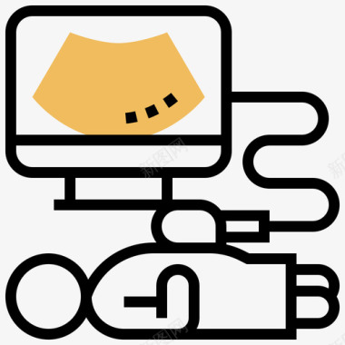 超声波医学211黄影图标图标