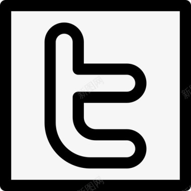 Twitter社交媒体logo10线性图标图标