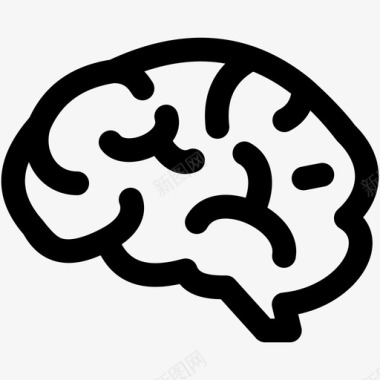 大脑解剖学头脑图标图标