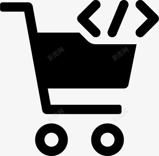 trollybuycode图标svg_新图网 https://ixintu.com buy code markup trolly 在线 购物 购物车填充