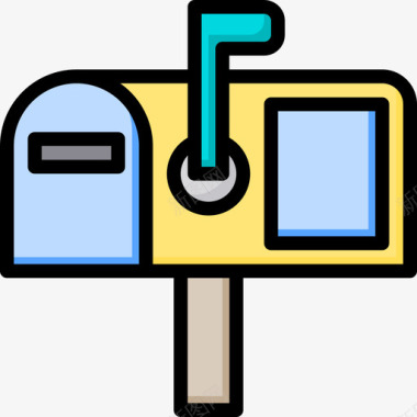 邮箱通信2线颜色图标图标