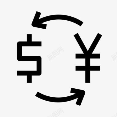 支付交换美元兑换电子商务图标图标