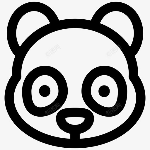 熊猫动物中国图标svg_新图网 https://ixintu.com 中国 动物 动物园 可爱 熊猫