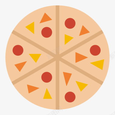 披萨快餐95扁平图标图标
