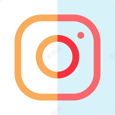 Instagram社交媒体徽标8扁平图标图标