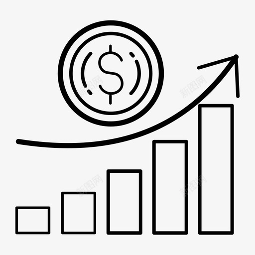 收入模型分析图表图标svg_新图网 https://ixintu.com 分析 图表 增加 收入模型