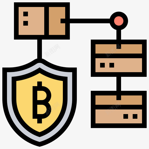 区块链加密货币85线性颜色图标svg_新图网 https://ixintu.com 加密 区块 线性 货币 颜色