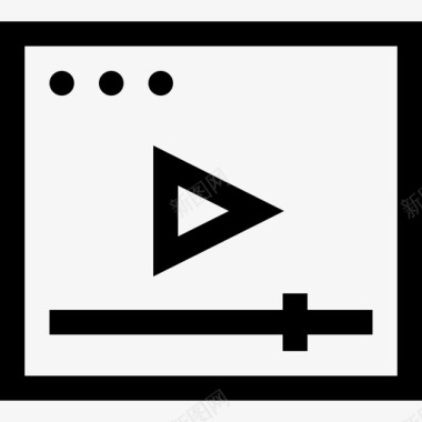 视频播放器音频和视频22线性图标图标