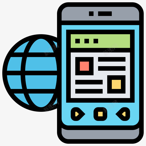 网站移动应用程序32线颜色图标svg_新图网 https://ixintu.com 移动应用程序32 线颜色 网站